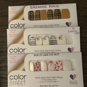 3 Sets of Color Street sets-A Dashing Time, Breaking Plaid & Pop it Like its Hot